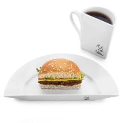 Assiette Demie-portion -Créatifs Cadeaux Magasin assiette demie portion 2