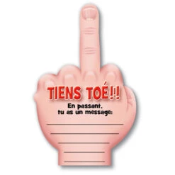 Bloc-notes Tiens Toé... -Créatifs Cadeaux Magasin bloc notes tiens toe doigt d honneur 2