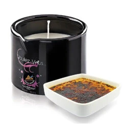 Bougie De Massage Gourmande Crème Brûlée -Créatifs Cadeaux Magasin bougie de massage gourmande creme brulee voulez vous 2