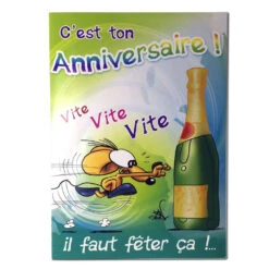 Carte A4 Anniversaire Vite, Vite... -Créatifs Cadeaux Magasin carte a4 anniversaire vite vite 2