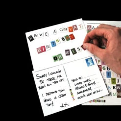 Carte Postale Chantage Avec Lettres Adhésives