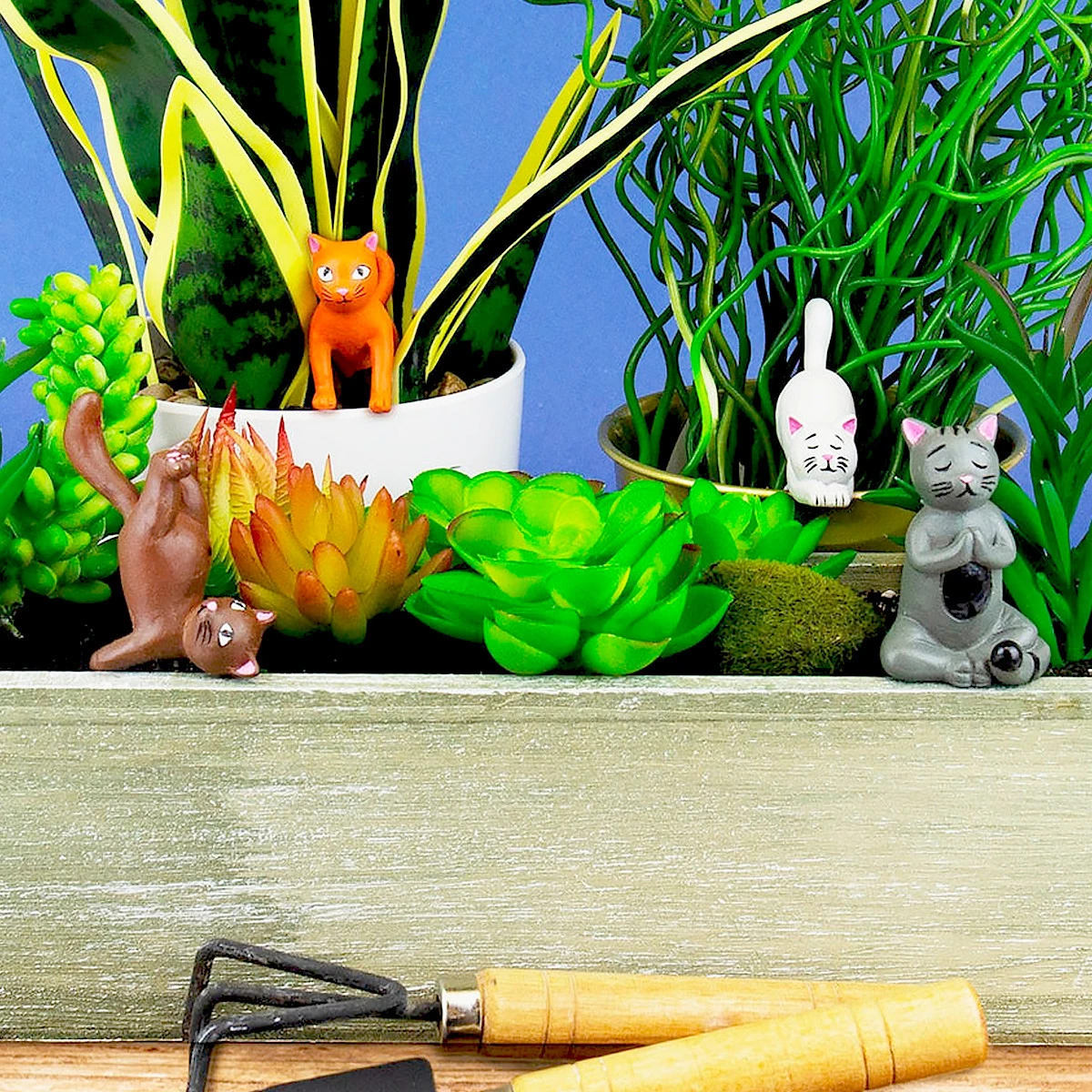 GIFT REPUBLIC Chats Yoga à Piquer Pour Plantes 3 GIFT REPUBLIC Chats Yoga à Piquer Pour Plantes