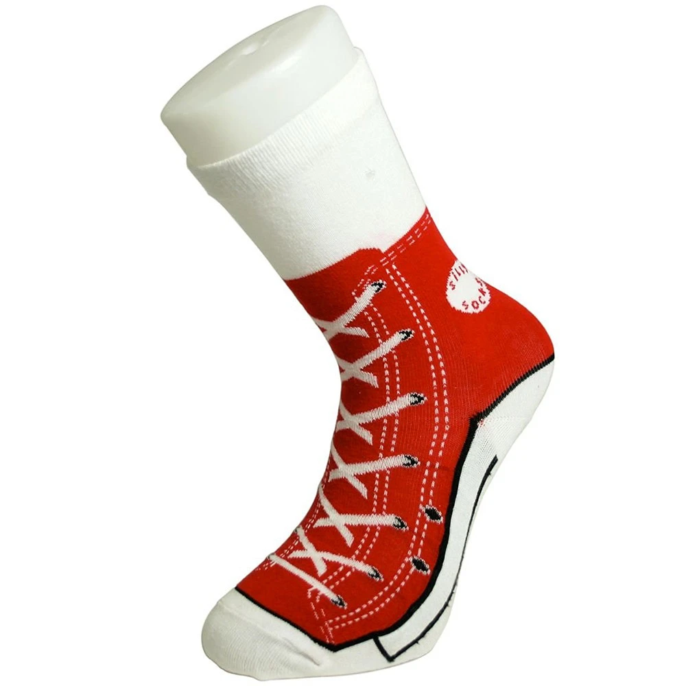 Chaussettes Style Basket Converse Rouge 3 Chaussettes Style Basket Converse Rouge