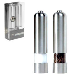 Coffret 2 Moulins électriques Led Inox