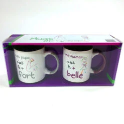 Coffret 2 Mugs Papa Maman 9 Coffret 2 Mugs Papa Maman -Créatifs Cadeaux Magasin coffret 2 mugs papa maman 3