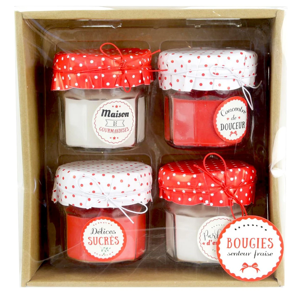 Coffret 4 Bougies Pot De Confiture 4 Coffret 4 Bougies Pot De Confiture – Image 2