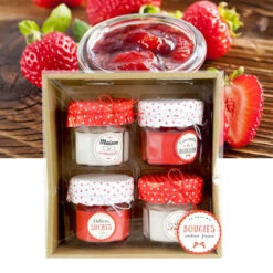 Coffret 4 Bougies Pot De Confiture 9 Coffret 4 Bougies Pot De Confiture -Créatifs Cadeaux Magasin coffret 4 bougies pot de confiture 3