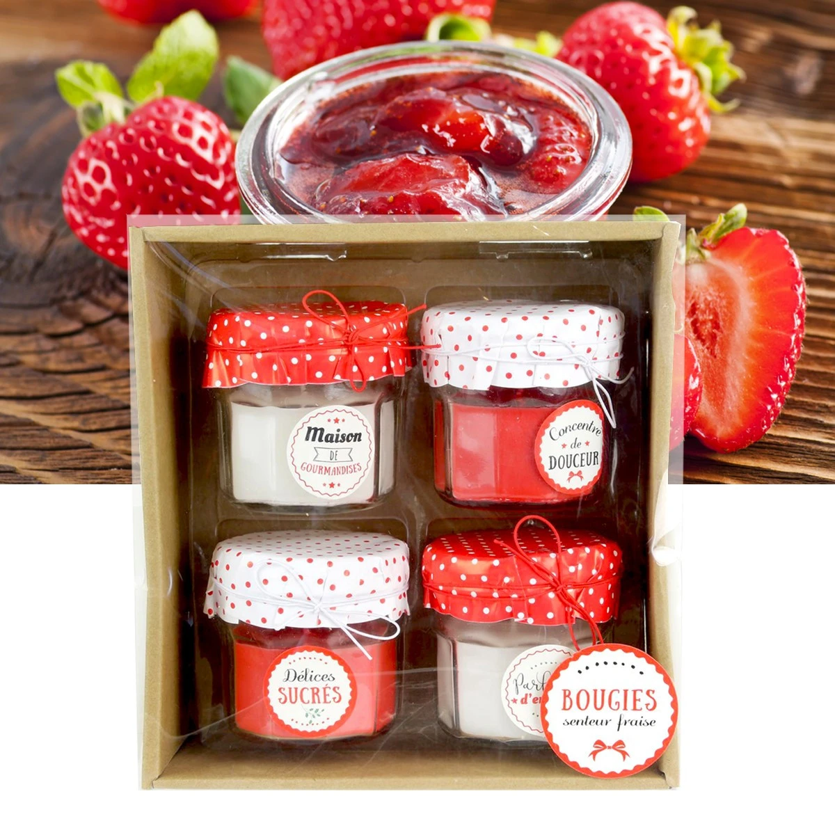 Coffret 4 Bougies Pot De Confiture 6 Coffret 4 Bougies Pot De Confiture – Image 4