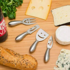 Coffret 4 Couverts à Fromage Sourire -Créatifs Cadeaux Magasin coffret 4 couverts a fromage sourire 2