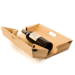 Coffret à Bouteille Transformable En Plateau