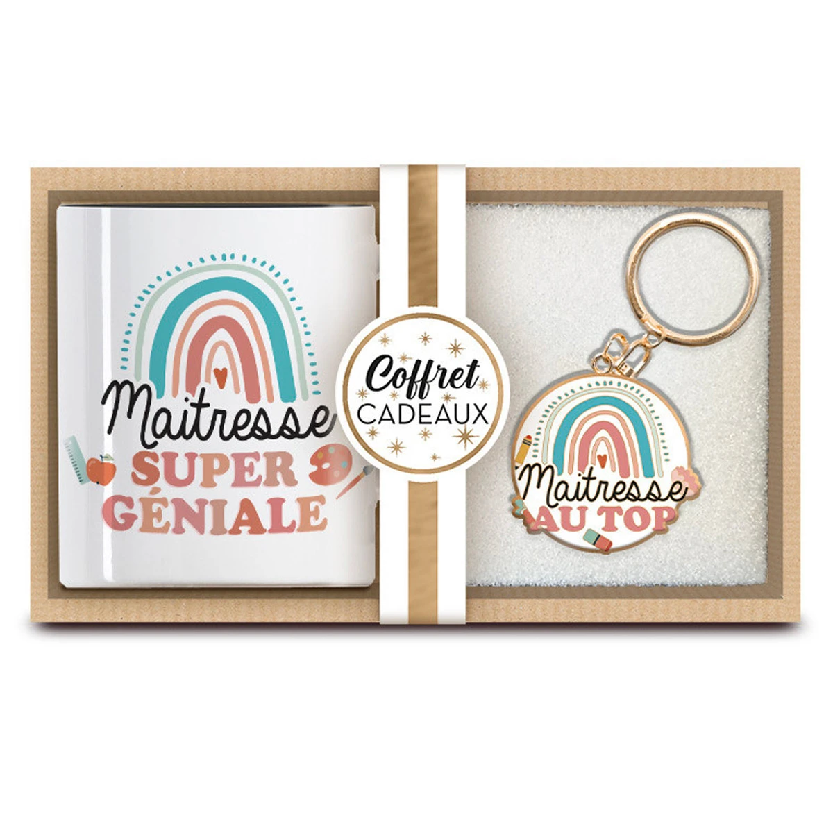 Coffret Cadeau Maîtresse Mug + Porte-clés 3 Coffret Cadeau Maîtresse Mug + Porte-clés