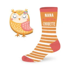Coffret Cocooning Nana Super Chouette -Créatifs Cadeaux Magasin coffret cocooning nana super chouette chaussettes chaufferette 2