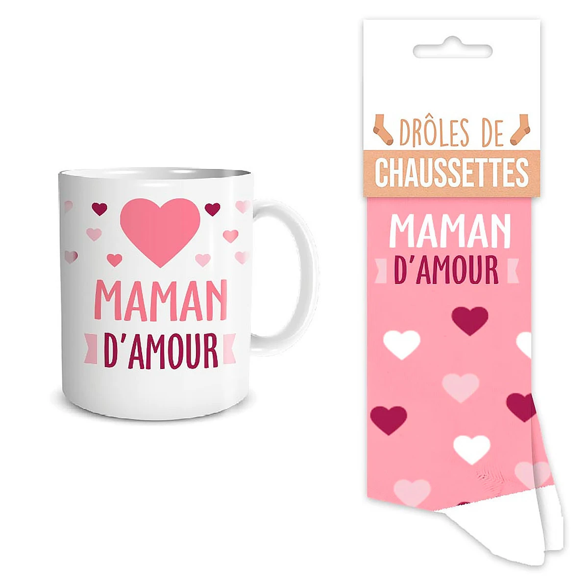 Coffret Mug Chaussettes Maman D'amour 4 Coffret Mug Chaussettes Maman D'amour – Image 2