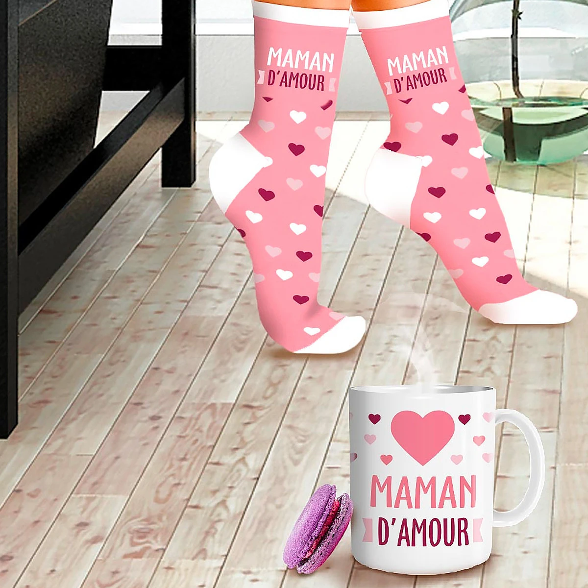Coffret Mug Chaussettes Maman D'amour 3 Coffret Mug Chaussettes Maman D'amour