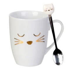 Coffret Mug Et Cuillère Chat -Créatifs Cadeaux Magasin coffret mug et cuillere chat 3