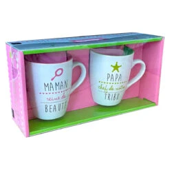Coffret Mugs Papa Chef De Tribu Et Maman Reine De Beauté 9 Coffret Mugs Papa Chef De Tribu Et Maman Reine De Beauté -Créatifs Cadeaux Magasin coffret mugs papa chef de tribu et maman reine de beaute 2
