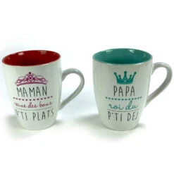 Coffret Mugs Papa Roi Et Maman Reine -Créatifs Cadeaux Magasin coffret mugs papa roi et maman reine 3