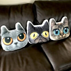 Coussin Tête De Chat -Créatifs Cadeaux Magasin coussin tete de chat 3