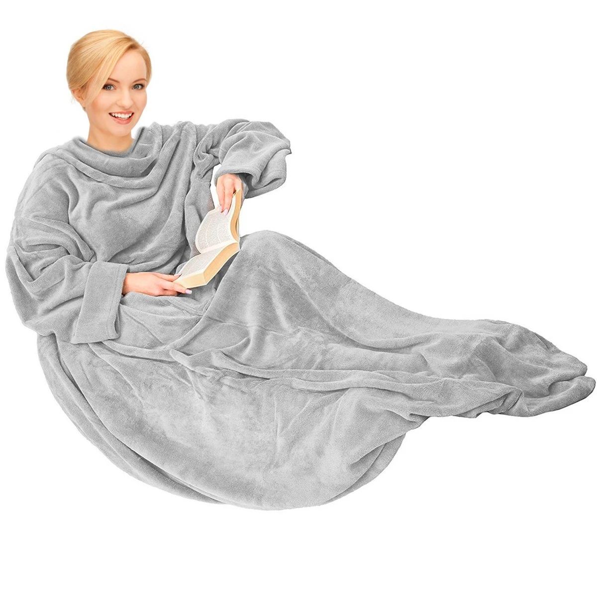 Couverture à Manches Grise 3 Couverture à Manches Grise