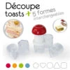 Découpe Toasts 5 Formes -Créatifs Cadeaux Magasin decoupe toasts 5 formes avec poussoir