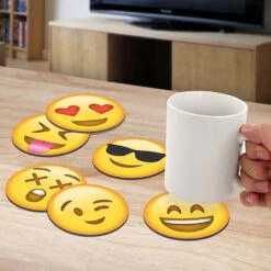 Dessous De Verre Emoji -Créatifs Cadeaux Magasin dessous de verre emoji 2