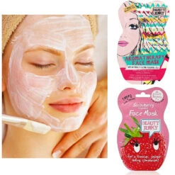 Duo De Masques De Beauté Régénérant Fraise / Aromathérapie -Créatifs Cadeaux Magasin duo de masques de beaute regenerant fraise aromatherapie 2
