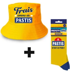 Ensemble Bob Et Chaussettes Pastis -Créatifs Cadeaux Magasin ensemble bob chaussettes pastis 2