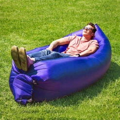 Hamac Sofa Auto-gonflant Bleu Royal -Créatifs Cadeaux Magasin hamac sofa auto gonflant bleu 3