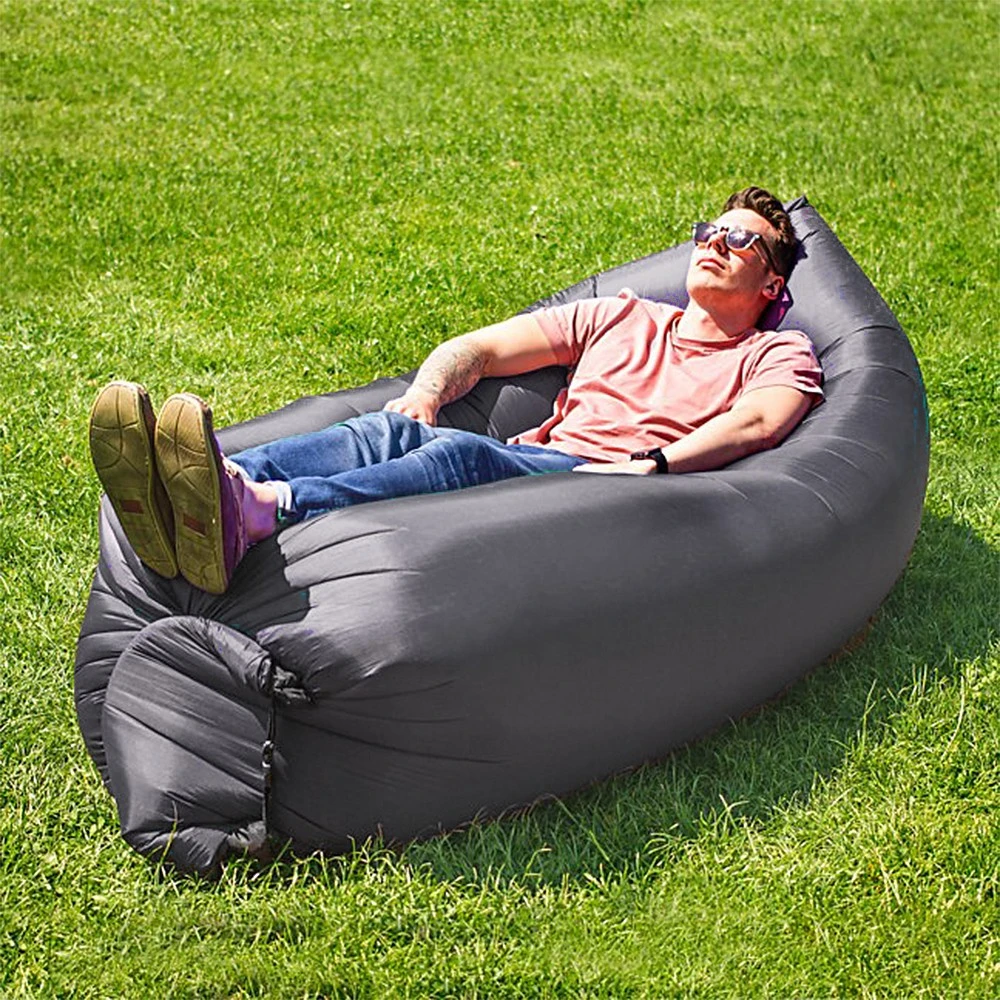 Hamac Sofa Auto-gonflant Gris Lunaire 4 Hamac Sofa Auto-gonflant Gris Lunaire – Image 2