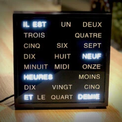 Horloge à Mots LED -Créatifs Cadeaux Magasin horloge a mots led 2