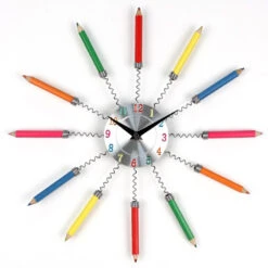 Horloge Crayons De Couleur