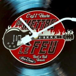 Horloge Disque Vinyl Rock