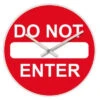 Horloge Do Not Enter -Créatifs Cadeaux Magasin horloge do not enter