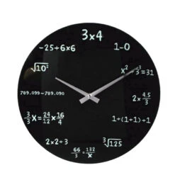 Out Of The Blue Horloge Mathématiques En Verre