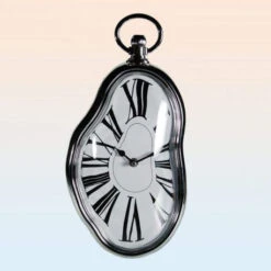 Horloge Murale Fondante Façon Dali Chiffres Romains