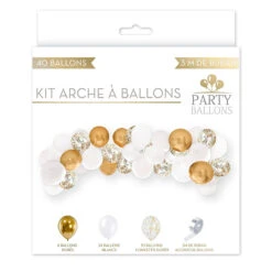 Kit Arche De Ballons De Fête Dorés 8 Kit Arche De Ballons De Fête Dorés -Créatifs Cadeaux Magasin kit arche de ballons de fete dores 2