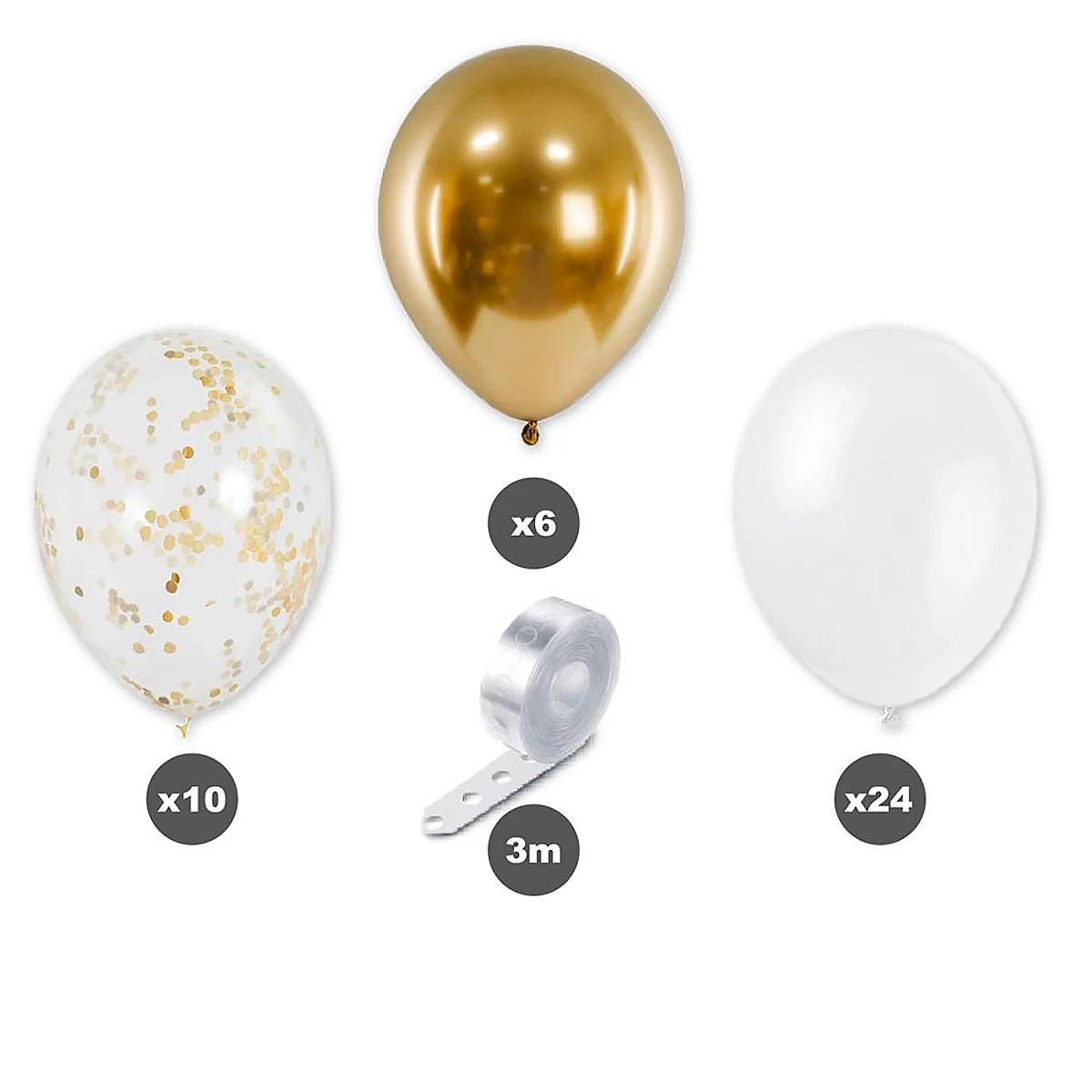 Kit Arche De Ballons De Fête Dorés 3 Kit Arche De Ballons De Fête Dorés