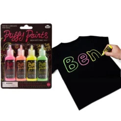 Kit Déco Peintures Fluo Pour Textile