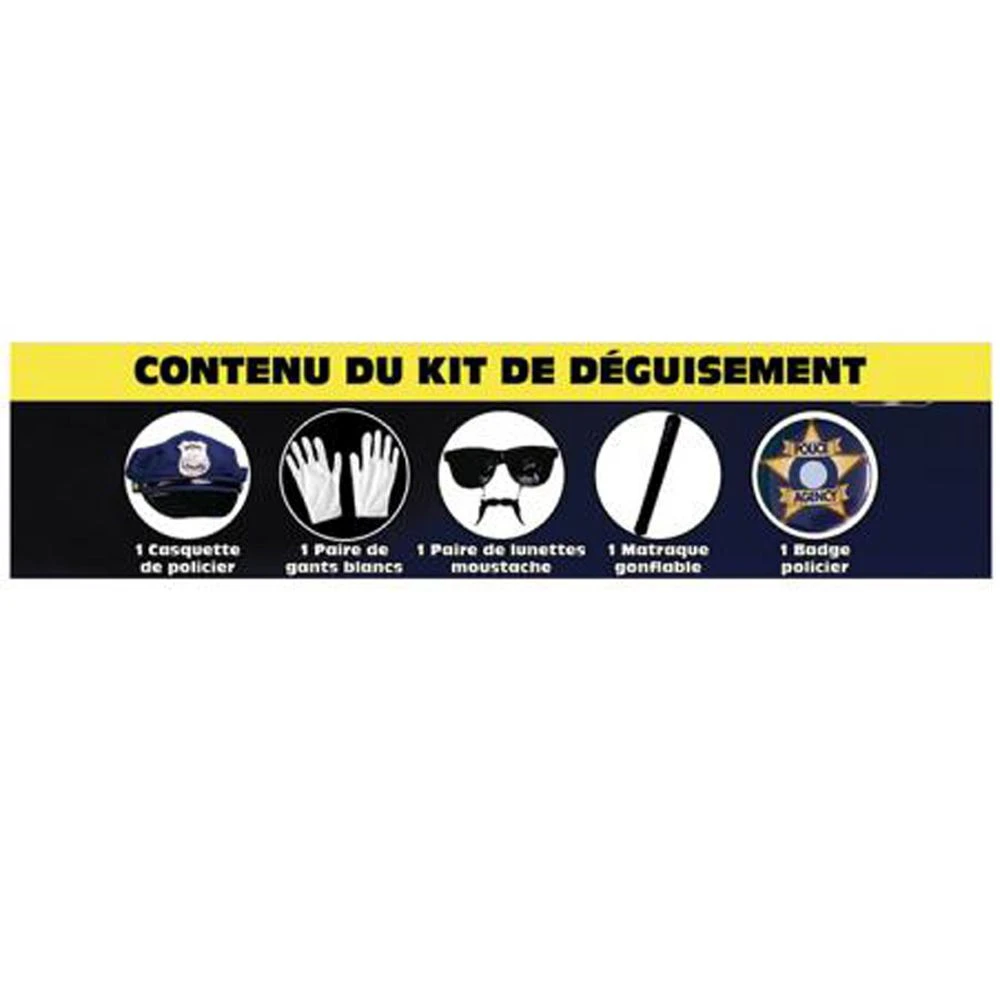 Kit Déguisement Express Policier 3 Kit Déguisement Express Policier
