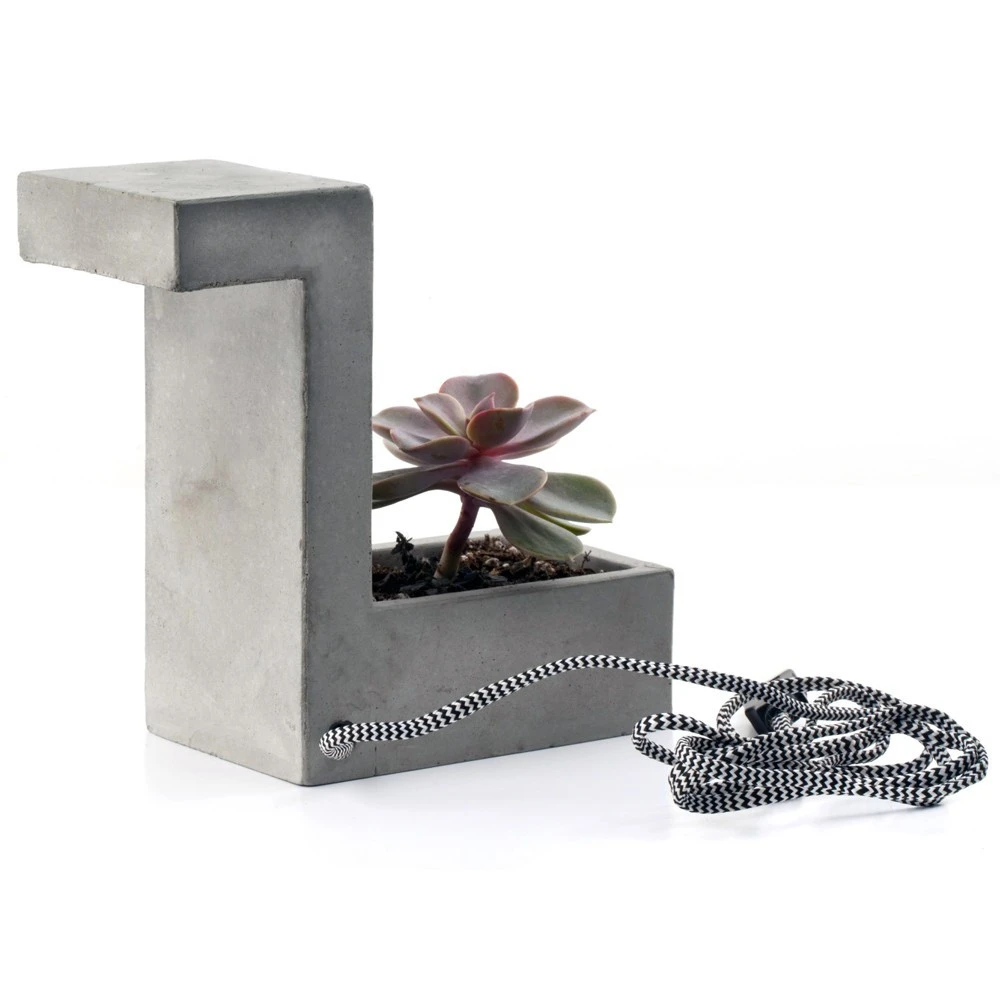 Lampe De Bureau En Béton Avec Jardinière 3 Lampe De Bureau En Béton Avec Jardinière