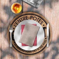 Lot De 6 Sets De Table Toile De Jute -Créatifs Cadeaux Magasin lot de 6 sets de table toile de jute 2