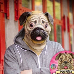 Masque Tête De Chien Carlin -Créatifs Cadeaux Magasin masque tete de chien carlin 2