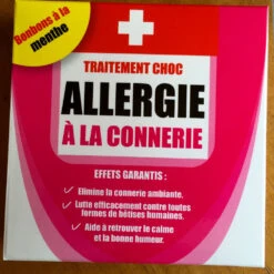 Médicament Allergie à La Connerie -Créatifs Cadeaux Magasin medicament allergie a la connerie 2