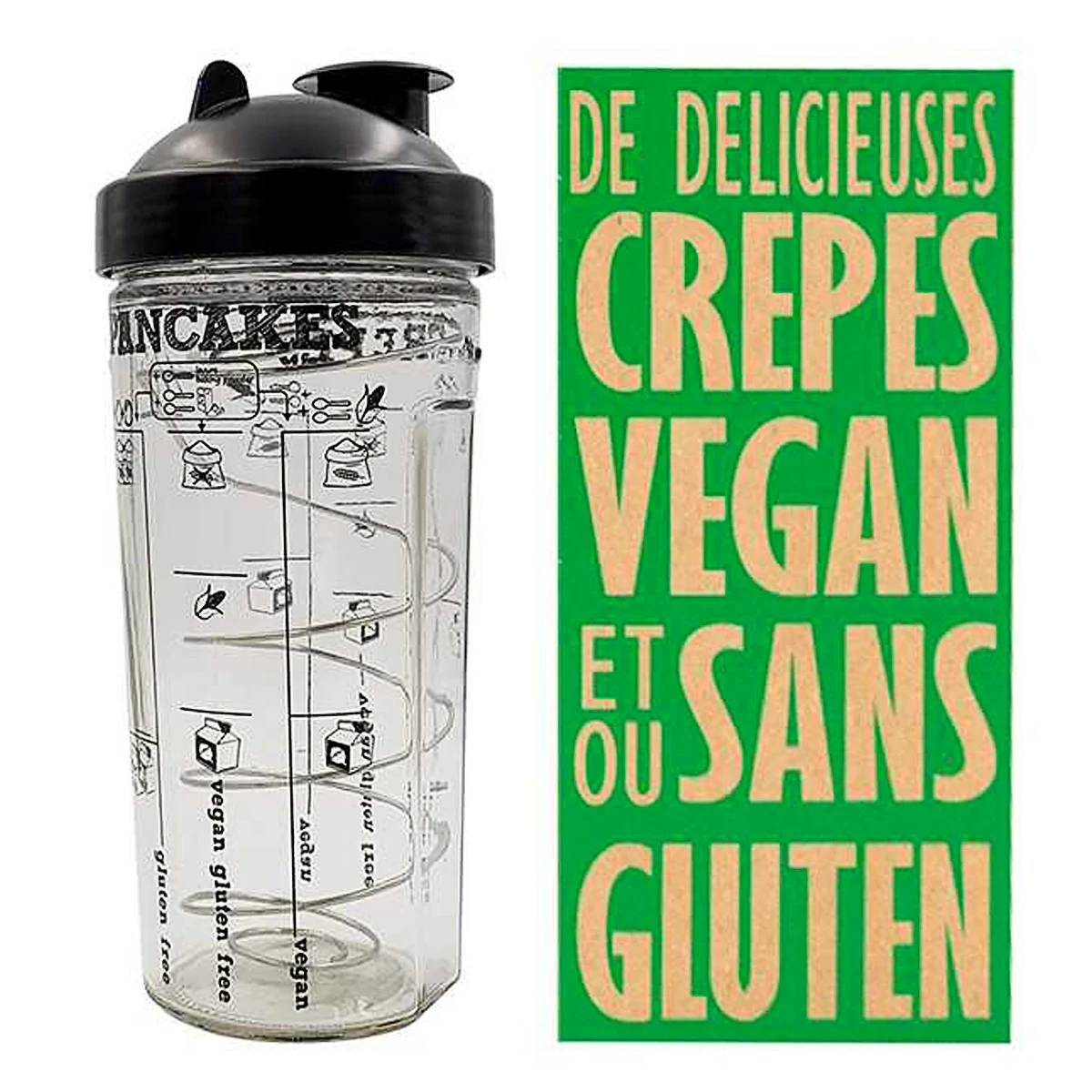 Miam Vegan, Shaker Crêpes Et Pancakes Sans Gluten 4 Miam Vegan, Shaker Crêpes Et Pancakes Sans Gluten – Image 2