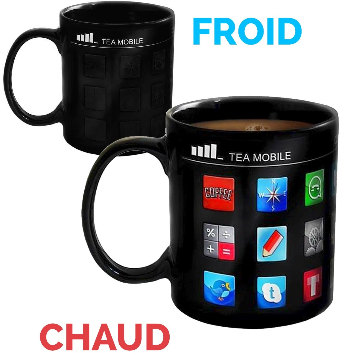 Mug Applications IPhone Thermoréactif 3 Mug Applications IPhone Thermoréactif