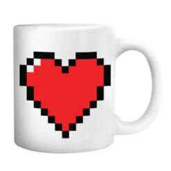 KIKKERLAND Mug Coeur Pixel Chaud Froid -Créatifs Cadeaux Magasin mug coeur pixel chaud froid 1