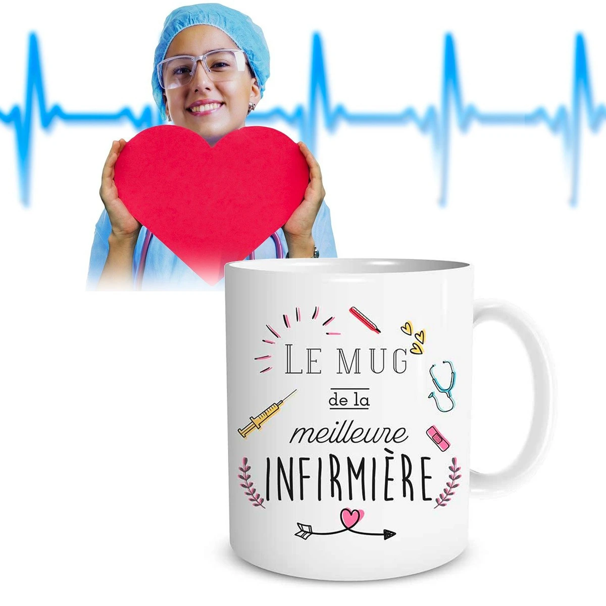 Mug De La Meilleure Infirmière 4 Mug De La Meilleure Infirmière – Image 2