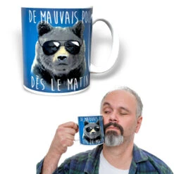 Mug De Mauvais Poil Dès Le Matin -Créatifs Cadeaux Magasin mug de mauvais poil des le matin 1