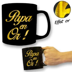 Mug Géant Papa En Or
