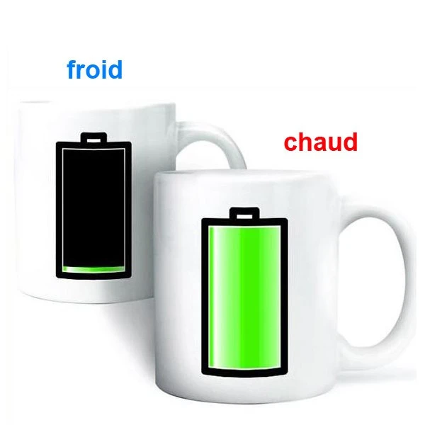 KIKKERLAND Mug Jauge Batterie 3 KIKKERLAND Mug Jauge Batterie